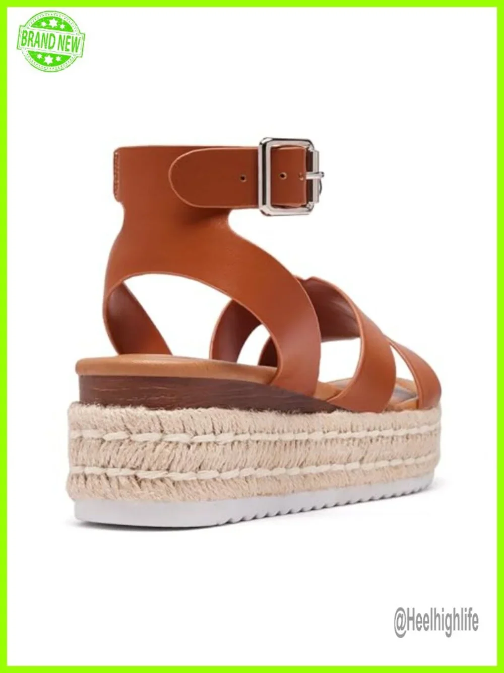 Women's Platform Espadrille Wedge Sandals Adjustable Ankle Strap Buckle Open Toe